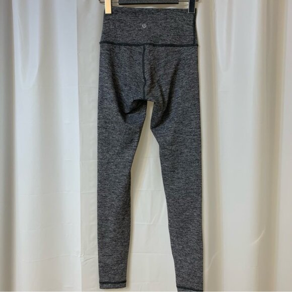 Lululemon Wunder Under Hi-Rise Tight 28" Heathered Black Size 4 - Picture 4 of 6